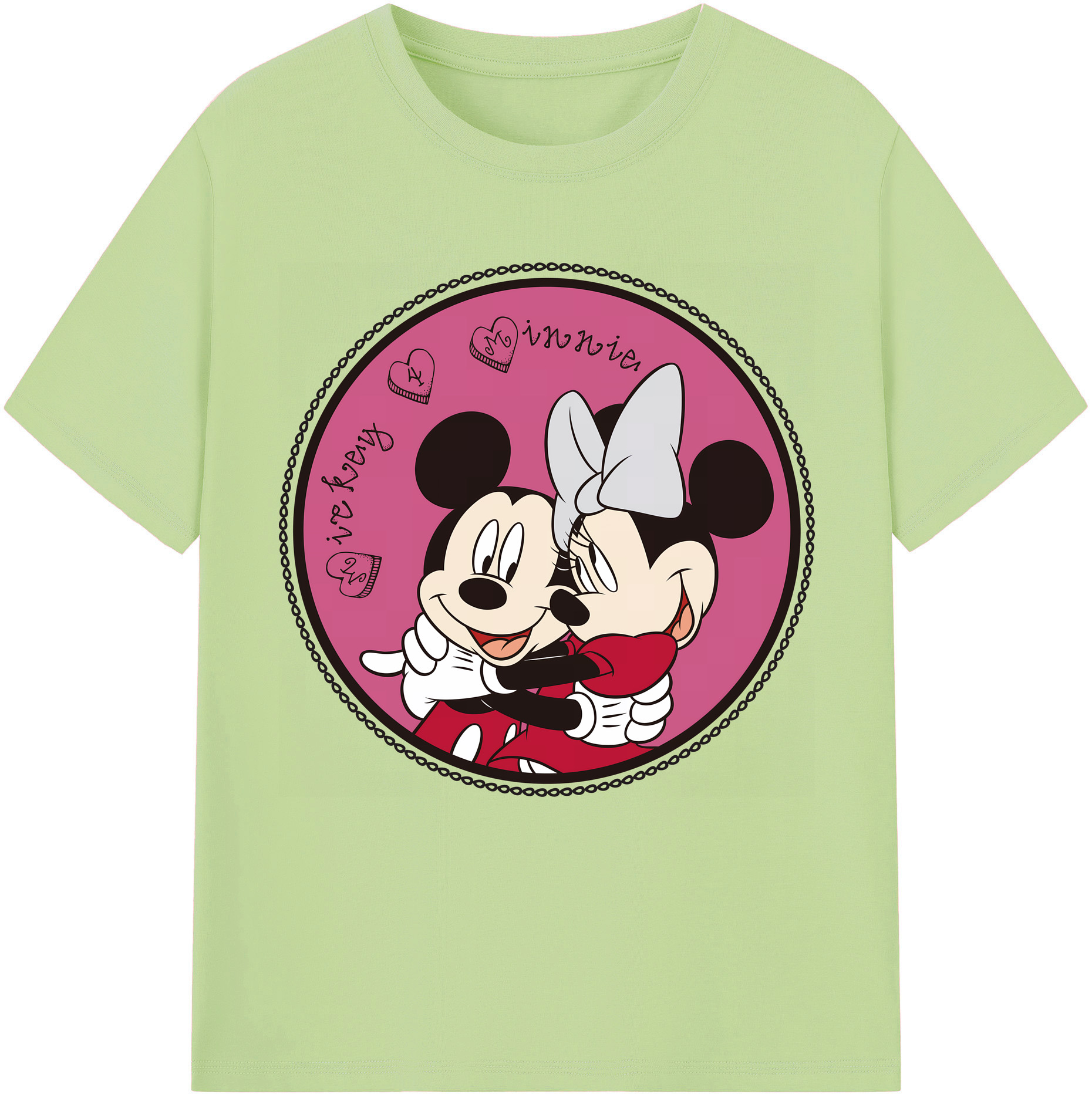 （画像用） ミッキーマウス Mickey Mouse 綿100％半袖Tシャツ（フロントプリント）